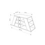 Hanah Home Pyramid Shoe Bench - Roble y Blanco